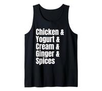 Receta de Lista de Ingredientes de Tikka Masala de Pollo de Comida India Camiseta sin Mangas