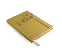 Recetario personal para escribir con 3 marcapáginas de comida con 60 hojas (120 páginas sin numerar) en papel marfil a rayas