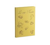 Recetario personal para escribir con 3 marcapáginas de comida con 60 hojas (120 páginas sin numerar) en papel marfil a rayas