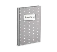 Recetario personal para escribir con 3 marcapáginas de comida con 60 hojas (120 páginas sin numerar) en papel marfil a rayas