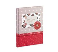 Recetario personal para escribir con 3 marcapáginas de comida con 60 hojas (120 páginas sin numerar) en papel marfil a rayas