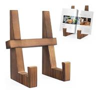 Recetas de cocina de madera - Porta libros rústicos para encimera, soporte extraíble y portátil, ideal para libros de cocina, tabletas y documentos