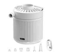 Rechargeable Air Pump - Compact Electric Inflator/Deflator, Multi-Nozzle Kit Fast Inflation, Durablee Portable Pump | for Pool Toys, Camping Airbeds, Sleeping Pads, Rafts, Inflatable Furniture