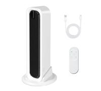 Rechargeable Bladeless Tower Fan Portable Oscillating Cooler, USB Powered C