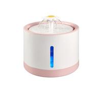 Rechargeable Cat Water Fountain, 2L Puppy Water Dispenser with LED Water Levels Window, Auto Watering Dish Supplies for Cats, Dogs, Multiple Pets, Large Capacity Pet Water Dispenser for Cats and Small
