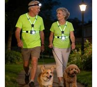 Rechargeable Chest Lamp - 1000lm Night runningLight Adjustable, 90 Degree Led Light for runningWalking Safety Hiking Cycling Bike Camping | Work Jacket Illumination, Urban Exploration, Trail Running