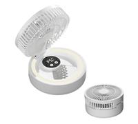 Rechargeable Desk Cooler, Compact Folding Fan, Timer Ventilator With Mirror