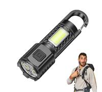Rechargeable Flashlights - Compact USB Charging Torch, Brightness Adjustable LED Flashlight, Waterproof Design with Hook | Ideal for Camping Hiking Night Outdoor Activities and emergencys Use