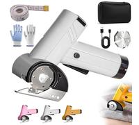 Rechargeable High-Speed Cardboard Cutter, 2026 New Cordless Electric Scissors with LED Light & Safety Lock, 4V Powerful Fabric Scissors, for Cardboard, Carpet, Fabric, Leather Cutting (White)