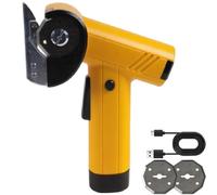 Rechargeable High-Speed Cardboard Cutter, 2026 Upgraded Electric Cordless Cardboard Cutter with Four Adjustable Speed, Heavy Duty Power Cutting Tool with 2 Blades for Professionals (Yellow)