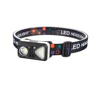 Rechargeable LED Headlamp - Adjustable Headband Flashlight, Multifunctional Outdoor Light, Waterproof Running Accessory | Hands Free Brightness Device, Portable Beam Equipment for Night Adventures