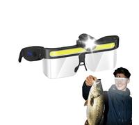 Rechargeable LED Safety Goggles With Light,COB Flood&Spotlight Light Source,Multi-Gear Brightness,Transparent Anti-Splash Dustproof Lens,Protective Glasses For Repair,Cycling,Welding&Outdoor Work