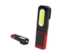 Rechargeable LED Work Light, 2 in 1 Inspection Lamp with 360 Degree Rotation and 5W COB LED Torch Lamp with Magnetic Base and Hook for Home Workshop C