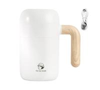 Rechargeable Magnetic Coffee Mug, 15x8cm 340g Stainless Steel ABS Silicone Stirring Cup for Home, Office, Travel, Milk Tea, Hot Chocolate, Juice, Beverages