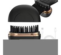 Rechargeable Mini Hair Straightener - Wireless Portable Styling Comb Gentle Care Design 3 Temperature Levels Compact Build | Wireless Grooming Tool for Long Short Straight Curly Home Travel Office Out