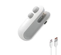 Rechargeable Mini Sealer Small Household Hand Pressure Sealer Portable Snack, Easilyous Vacuum Sealer, Mini Sealers Small, Plastic Bags Heat Sealing Machine (White)