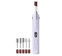 Rechargeable Nail Filer Electric - Portable Pedicure Grinder | 15x3cm Nail Drill with Adjustable Speed, Metal Bit Set with LED Light, Foot Care Tool for Cuticle Shaping and Removal for Toenails