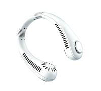 Rechargeable Neck Fan Bladeless Portable USB Rechargeable | Personal Cooling Around The Neck Fan for Home Office Outdoor Beach Camping Hiking Travel Picnic Vacation (White)