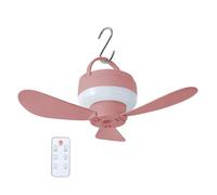 Rechargeable Portable Ceiling Fan, USB Battery Cooling Light, 1800mah Three Speed Airflow, Portable Hanging Fan Device, Camping Patio Garage Use, RV Canopy Outdoor Cooling Solution 4.33x3.35 inches
