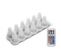 Rechargeable RGB LED Tea Wax Light Electronic Tea Candle Lamp Atmosphere Decorative for Wedding, Home Decor AU Plug