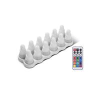 Rechargeable RGB LED Tea Wax Light Electronic Tea Candle Lamp EU Plug