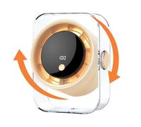 Rechargeable Small Desk Fan, 100 Speeds Silent Air Cooler, 15cm Portable Fan with Digital Display, Compact Table Fans, Personal Cooling Device with Adjustable Flow, Home Accessory for Bedroom