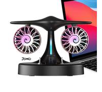 Rechargeable Table Fan, 3 Speed Portable Desk Cooling Device, Battery Powered Air Circulator with Led Light Feature, Compact Usb Charging Fan System, Quiet Desktop, Personal Cooling for Office