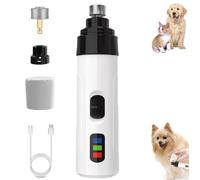 Rechargeable USB Charging Electric Pet Nail Grinder, Dog Nail Trimmers Grinder, 35 dB Silent Dog Nail Grinder Toenail Grinder Suitable for Dogs and Cats, All Pet Sizes and Nail Thicknesses (1Set)