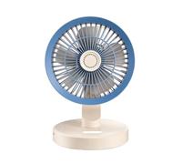 Rechargeable Wall Desk Small Fans for Bedroom Oscillating Quiet with Light