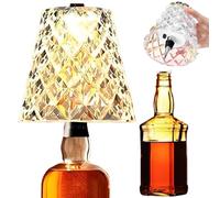 Rechargeable Wine Bottle Lamp, Accent Lighting Cordless, 5.04x5.04x5.2 Inches Portable Size with Stable Frame, Steel Frames Supply Device, Home Accessories for Coffee Table Dining Room Bedroom Kitchen
