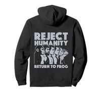 Rechaza la Humanidad vuelve a la Rana Meme Sudadera con Capucha