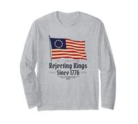 Rechazando a los Reyes Desde 1776 - Protesta política patriótica Manga Larga