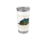 Rechazar a la humanidad Regresar a Crab Evolution Meme Vaso térmico de acero inoxidable de doble pared