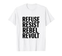 Rechazar Resistir la rebelión rebelde Camiseta gráfica económica