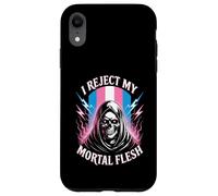 Rechazo mi carne mortal Orgullo transgénero Reaper Identidad Carcasa para iPhone XR