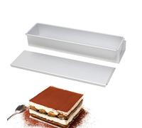 Rechteckige Kuchenform,Kuchenform Rechteck - Aluminio Backform Mit Deckel | -Kastenform, Backform Mit Deckel, Antihaftbeschichtet, Abnehmbar, Für Mousse-Kuchen, Käsekuchen, , Kuchen