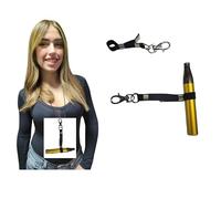 Recibe un enganche elástico para cigarrillo electrónico o bolígrafo o lo que quieras con lazo ajustable, cinta elástica de 10 mm a elegir entre 13 colores
