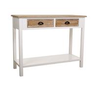 Recibidor-consola de madera blanco 100x40x78