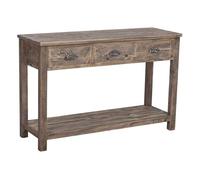 Recibidor de madera marrón 120x40x78.5h cm
