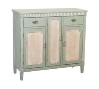 Recibidor de madera verde 95x36x88h cm