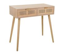 Recibidor de mdf y rejilla marrón 80x42x79