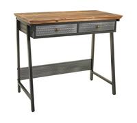 Recibidor de metal y madera, con un estilo moderno y funcional para tu entrada
