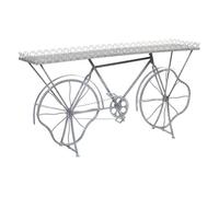 Recibidor en forma de bicicleta de metal, con medidas de 177.17x41.28x92.71 cm