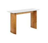 Recibidor home esprit blanco marrón 120 x 38 x 77 cm