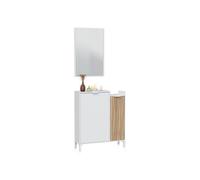 Recibidor nitza blanco artik (blanco mate) - natur 77 x 91 x 24 cm 91 cm