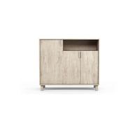 Recibidor zapatero 3 puertas modelo 520 acabado roble 88x100x37 cm