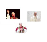 Recibirás 3 imanes con el papa León XIV de 5 x 7 cm, recuerdo del santo padre papa Robert Frances Prevost