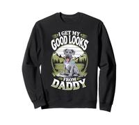 Recibo mi Buena Apariencia de Daddy Great Dane Puppy Dog Lover Sudadera