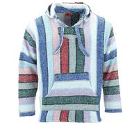 Reciclado Mexicano Baja Jerga Sudadera Droga Alfombra con Capucha Pastel