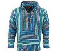 Reciclado Mexicano Baja Jerga Sudadera Droga Alfombra Jersey Fino Rayas Múltiple